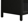 SKRAN Tall Bathroom Cabinet, Freestanding Fluted Floor Narrow Cabinet with Glass Doors and  Storage for Kitchen, Living Room - 4 of 4