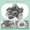 Unique Bargains Alloy Satin Fabric Big Rose Flower Dainty Brooches and Pins 1 Pc - 2 of 4