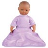 Kaplan Early Learning Soft Body 16" Doll with Blanket - Purple Outfit - 3 of 3