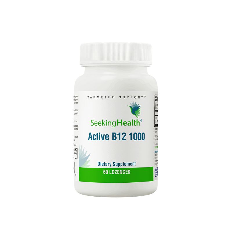 Seeking Health Active B12 1000, 1000 mcg B12 as Adenosylcobalamin and Methylcobalamin, Vegan and Vegetarian (60 Lozenges)*, 1 of 5