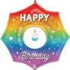 LoonBalloon 33 Inch Geometric Candle Birthday Balloon with 4 latex balloons - 2 of 4