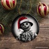 Nightmarish Scarecrow with Santa Hat Ornament, Gift For Unique Halloween Tree Christmas Decor| OrnamentallyYou - 4 of 4