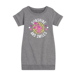 Girls' - Blue's Clues & You! - Mommy Is My Sunshine Graphic Short Sleeve Fleece Dress - 1 of 4
