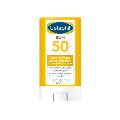 Cetaphil Sheer Mineral Sunscreen Stick - SPF 50 - 0.5oz