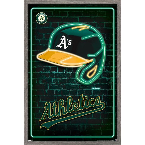 Trends International Mlb Oakland Athletics - Drip Helmet 22 Framed Wall  Poster Prints Barnwood Framed Version 14.725 X 22.375 : Target