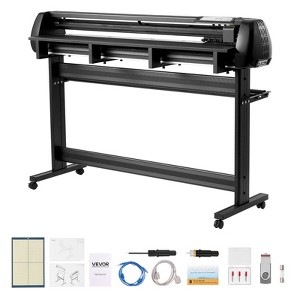 VEVOR Vinyl Cutter Machine,53in Max Feed Width, Dual Blades, Force and Speed,LED Display, Vinyl Plotter Cutter Printer with Signmaster Software,Black - 1 of 4