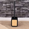 Evideco French Home Goods Toilet Brush and Holder Rubber and Wood - 2 of 4