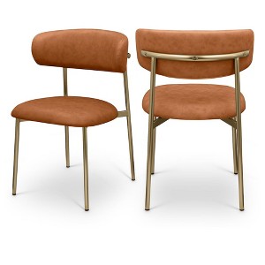 Meridian Furniture,Lupita Vegan Leather Dining Chair, Set of 2 - 1 of 4