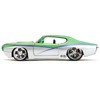 1969 Pontiac GTO Judge Green Metallic and Silver with Stripes "Bigtime Muscle" Series 1/24 Diecast Model Car by Jada - 3 of 4