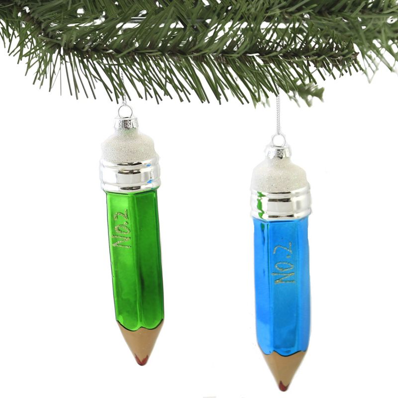 ONE HUNDRED 80 DEGREE 7.25 In Pencil Ornaments Teacher Writing Crafts Tree Ornaments, 2 of 4