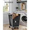 Laundry Basket with Wheels, Removable Bag, Steel Frame, 34.3 Gallons (130 L) - 2 of 4