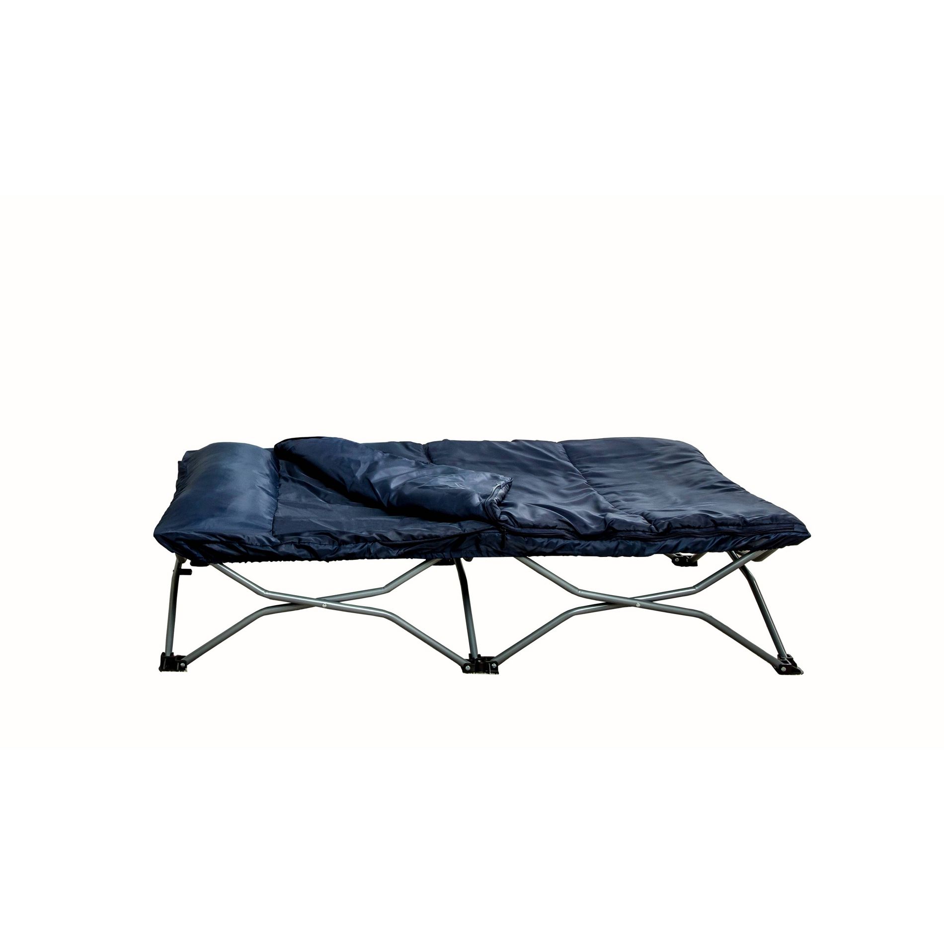 Regalo My Cot Deluxe Portable Toddler Bed Includes Sleeping Bag - Navy