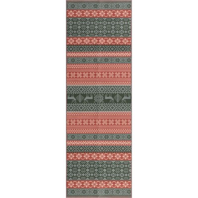 Nuloom Ellasandra Spill Proof Treated Graphic Pet Friendly Premium Machine Washable Area Rug