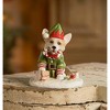 Bethany Lowe 3.5 Inch Wrapping It Up Corgie Dog Ribbon Candy Canes Figurines - 3 of 3