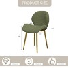 Set of 2 Modern Upholstered Dining Chairs with Gold Metal Legs, Cozy Side Chairs in Teddy Fabric for Kitchen or Dining Room–The Pop Home - 4 of 4
