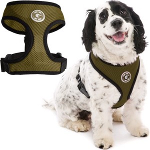 Gooby Soft Mesh Harness, Small Dog Harness with Breathable Mesh, Brown, Medium - 1 of 1