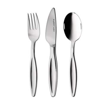 GlossyEnd 9 Piece Stainless Steel Rainbow Kids Cutlery Child and Toddler Safe Flatware Kids Silverware Kids Utensil Set Includes 3 Knives 3 Forks 3 SP