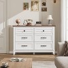 Acekool 47" 6 Drawer Dresser, Modern Textured Storage Chest, Wide Wooden Organizer for Bedroom Living Room Entryway - 3 of 4