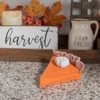 Transpac Plush Pumpkin Pie Decor Decorative Objects for Fall Harvest Indoor Home Decoration and Gift Giving - 2 of 3