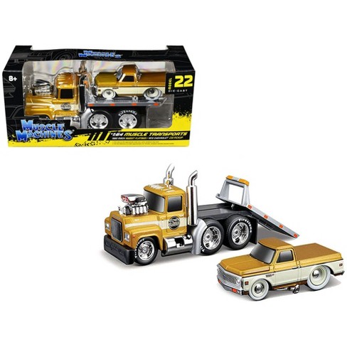 MUSCLE MACHINES MACK FLATBED & 1972 CHEVY C10 SQUAREBODY 1:64 - image 1 of 3