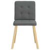 vidaXL Dining Chair Set of 2 Dark grey Polyester, Metal, Wood, Foam - 4 of 4