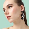 SOHI Women's Silver Marquise Drop Earrings - 3 of 3