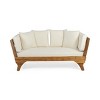 65'' Convertible Patio Sofa Daybed with Acacia Wood Frame,Outdoor Lounge Chair with Water Resistant Cushions–Maison Boucle - 4 of 4