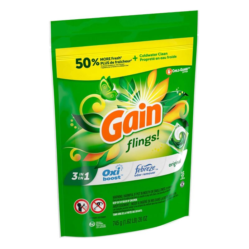 Gain flings! Laundry Detergent Pacs - Original, 4 of 13