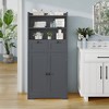 Hyleory Modern MDF Storage Cabinet with Adjustable Shelves - Versatile & Durable Home Organizer - 2 of 4