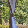 Resenkos Outdoor Garden Gazebo, Sunshade Gazebo Canopy,12' x 12' Round Outdoor Gazebo with Double Roof, Netting Sidewalls and Curtains, Zippered - 4 of 4