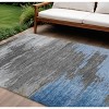 Denim Blue And Gray Abstract Washable Indoor Outdoor Area Rug - 2 of 4