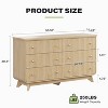 Angel Sar 55" Fluted Dresser for Bedroom, 6 Drawer Dresser with Base Arched Design, Gold Handles & Sturdy Wood Legs, Wood Dresser for Closet - 3 of 4
