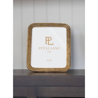Petal Lane 8"x10" Rounded Edge Table Frame: Luxury Glam Style, Resin Material, Easel Back, New Home Decor