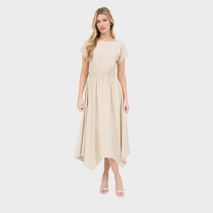 August Sky Women's Behind The Neck Tie Midi Dress - 1 of 4