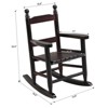VisioGear Rocking Chair, Children's Rocking Chair with Armrests, Indoor or Outdoor Porch Rocker for Garden, Black, 14.17"*18.90"*22.44" - 2 of 4