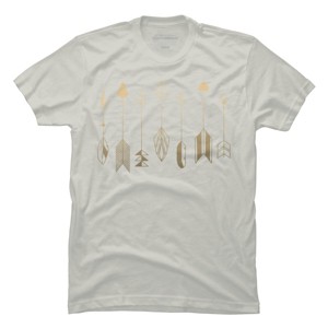 Men's Design By Humans Be Brave Little Arrow (gold) By staceyroman T-Shirt - 1 of 2