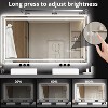 Anti-Fog LED Bathroom Mirror, Dimmable Vanity Mirror with Front & Back Lighting, Memory Function, Stepless Dimming, Modern Bathroom Wall Mirror - 2 of 4