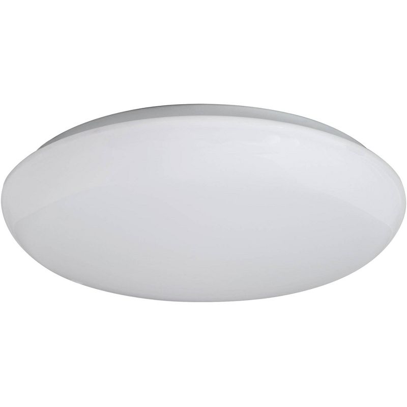 Possini Euro Design Modern Ceiling Light Flush Mount Fixture 11" Wide White LED Acrylic Diffuser for Bedroom Kitchen Living Room, 1 of 2