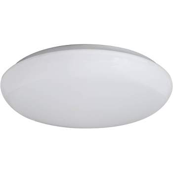 Possini Euro Design Modern Ceiling Light Flush Mount Fixture 11" Wide White LED Acrylic Diffuser for Bedroom Kitchen Living Room