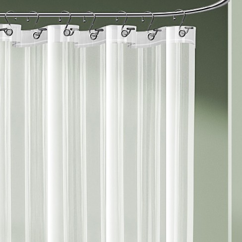 Hearth & Harbor Frosted Shower Curtain Liner, Heavy Duty 5g Thick, Soap ...