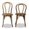2pc Dacian Woven Rattan & Beech Wood Dining Chair Set - Baxton Studio: No Assembly, Polyester Upholstery - 2 of 4