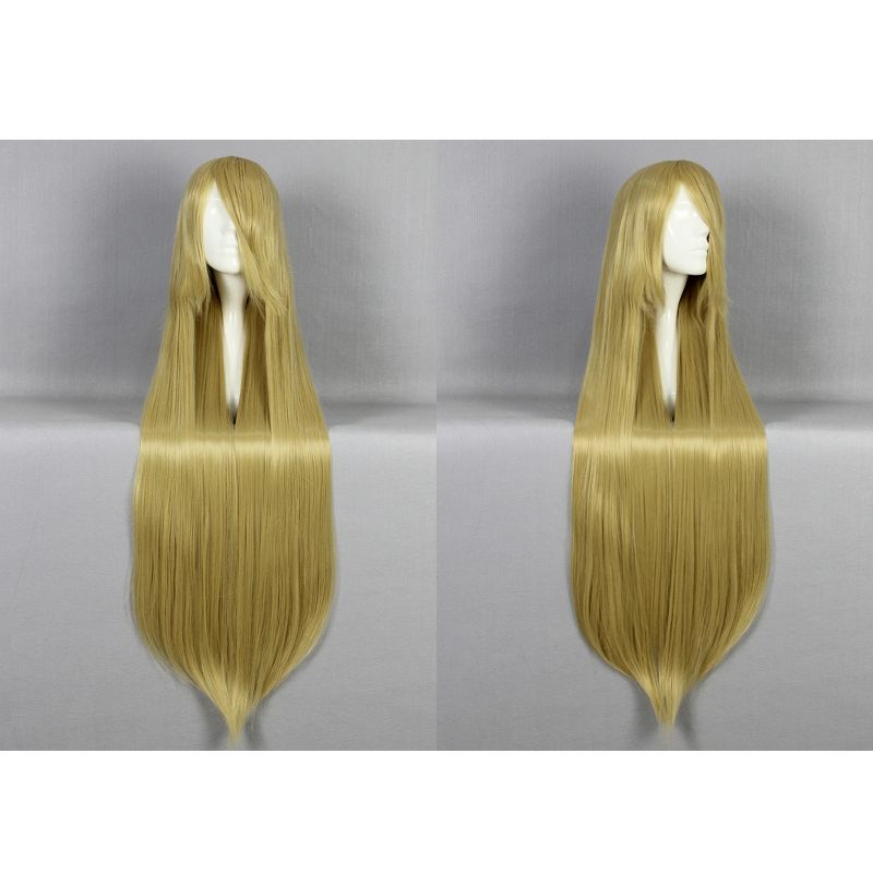 Unique Bargains Wigs Human Hair Wigs for Women 39" with Wig Cap Long Hair, 5 of 7