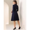 Allegra K Women's Business Office Long Sleeve Blazer Jacket Pleated Skirts 2 Piece Suit Sets Outfits - 3 of 4