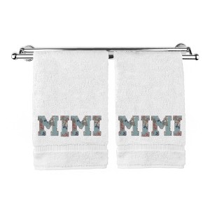 BC BARE COTTON Monogrammed Hand Towels, Personalized Gift, Set of 2 - Embroidered Writing with GAGA - 1 of 1