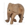 Sagebrook Home 8" Wooden Elephant Decor - Contemporary Rustic Brown Elephant Statue for Home or Office Decor - Decorative Animal Elephant Sculpture - 4 of 4