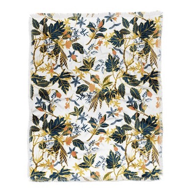 60"X50" Marta Barragan Camarasa Autumnal Nature I Throw Blanket Yellow - Deny Designs