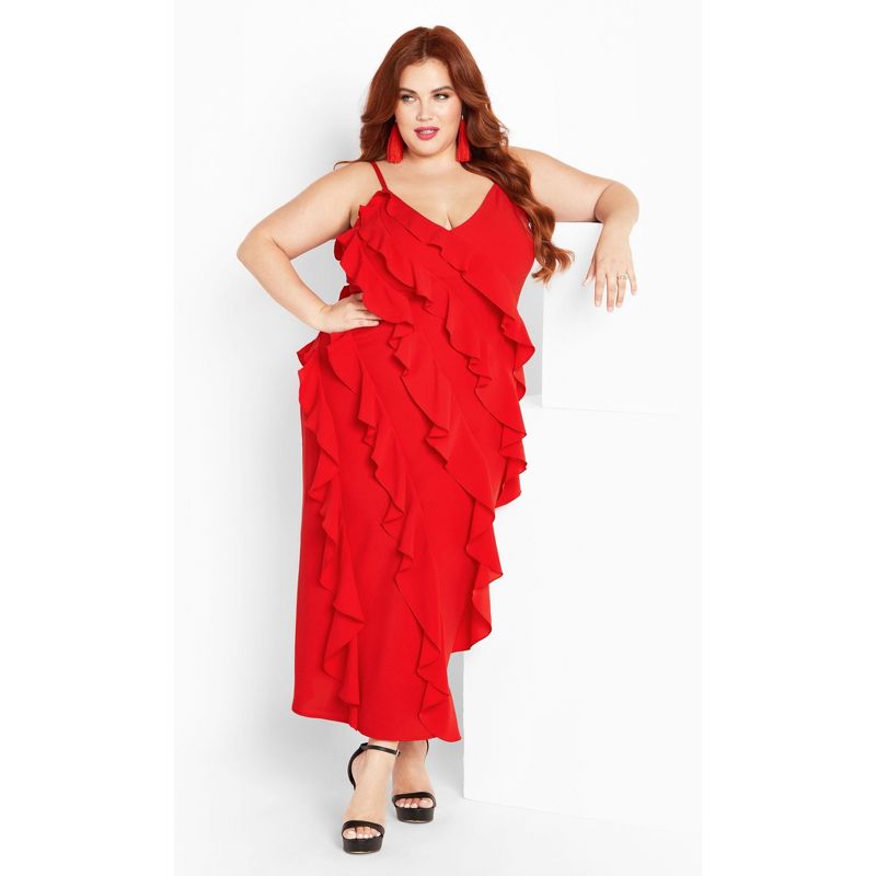 Women's Plus Size Waverly Dress - red | AVENUE, 1 of 10