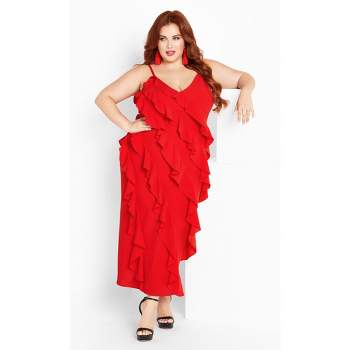 Women's Plus Size Waverly Dress - red | AVENUE