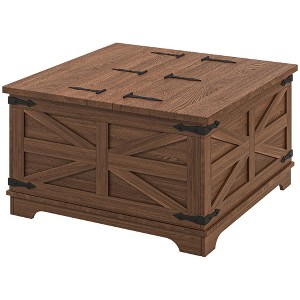 NicBex Modern 31.5" Square Coffee Table with Flip Top and Hidden Storage for Living Room and Office - 1 of 4