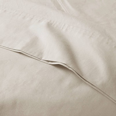 Full White Cotton Percale Sheet Set